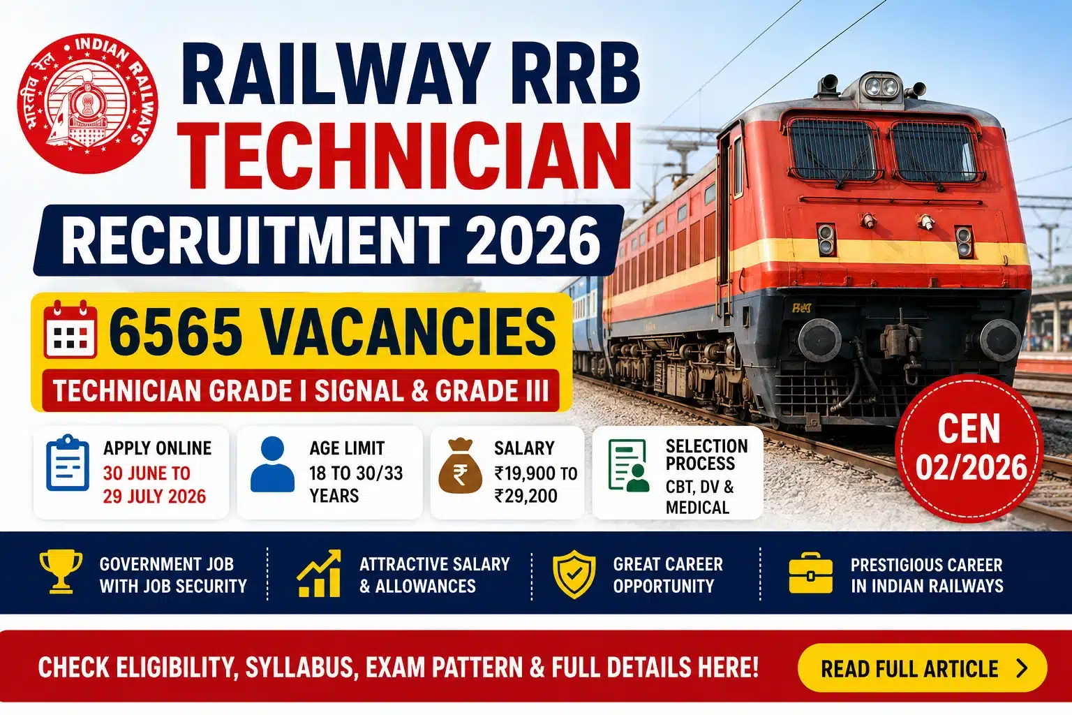 RRB Technician Recruitment 2026